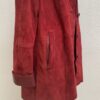 Vintage Damen Lederjacke rot MIRKEL mit Reverskragen