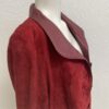 Vintage Damen Lederjacke rot MIRKEL mit Reverskragen