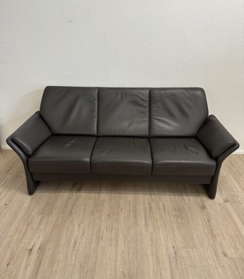 Modernes Dreisitzer Sofa in Dunkelbraun von Elastoform