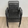 Metall Gartenstuhl stapelbar mit Gitterdesign schwarz