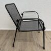 Metall Gartenstuhl stapelbar mit Gitterdesign schwarz