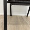Metall Gartenstuhl stapelbar mit Gitterdesign schwarz