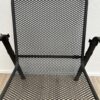 Metall Gartenstuhl stapelbar mit Gitterdesign schwarz