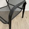 Metall Gartenstuhl stapelbar mit Gitterdesign schwarz