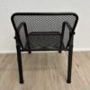 Metall Gartenstuhl stapelbar mit Gitterdesign schwarz