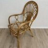 Vintage Rattansessel mit hoher Rückenlehne