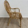 Vintage Rattansessel mit hoher Rückenlehne