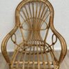 Vintage Rattansessel mit hoher Rückenlehne