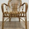Vintage Rattansessel mit hoher Rückenlehne