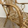 Vintage Rattansessel mit hoher Rückenlehne