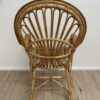 Vintage Rattansessel mit hoher Rückenlehne