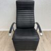 Relaxsessel schwarz mit Drehfuss und Fussstütze