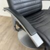 Relaxsessel schwarz mit Drehfuss und Fussstütze