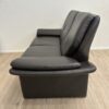 Modernes Ledersofa Zweisitzer in Dunkelgrau