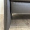 Modernes Ledersofa Zweisitzer in Dunkelgrau