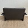 Modernes Ledersofa Zweisitzer in Dunkelgrau