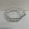 Glasschale achteckig mit floraler Verzierung 26 cm