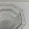 Glasschale achteckig mit floraler Verzierung 26 cm