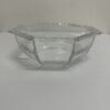 Glasschale achteckig mit floraler Verzierung 26 cm