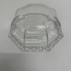 Glasschale achteckig mit floraler Verzierung 26 cm