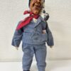 Vintage folkloristische Holzpuppen Sammlung handgefertigt