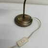 Vintage Tischlampe mit blütenförmigem Glasschirm