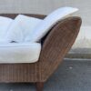 Modernes Dreisitzer Sofa mit geflochtenem Gestell