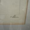 Vintage Radierung H. Albien nackte Figur im Metallrahmen