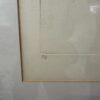 Vintage Radierung H. Albien nackte Figur im Metallrahmen