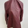 Vintage Lederjacke dunkelrot von MIKEL mit Musterfutter