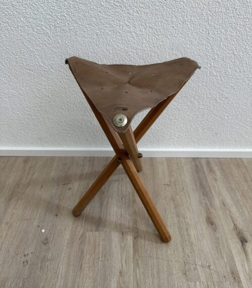 Vintage Klapphocker mit Ledersitz abef Made in Italy