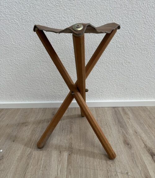 Vintage Klapphocker mit Ledersitz abef Made in Italy