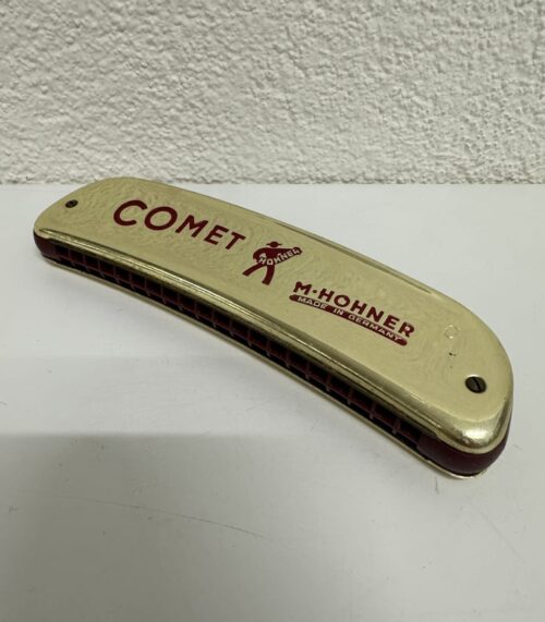 Vintage M.Hohner COMET Mundharmonika goldrot Tremolo