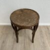 Vintage Holz Hocker mit runder Sitzfläche skandinavisch