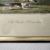 Vintage Kunstdruck Jagdszene im Holzrahmen 48 x 36 cm