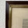 Vintage Kunstdruck Jagdszene im Holzrahmen 48 x 36 cm