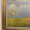 Vintage Ölgemälde Landschaft mit See im Goldrahmen Marius Jacobi