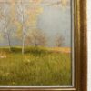 Vintage Ölgemälde Landschaft mit See im Goldrahmen Marius Jacobi