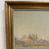 Vintage Ölgemälde Landschaft mit See im Goldrahmen Marius Jacobi
