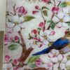 Vintage Nachttisch mit Blumenmotiv und zwei Schubladen