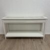 Moderne Couchkonsole mit Glasoberfläche in Weiss