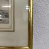 Vintage Druckgrafik im goldfarbenen Rahmen E. Huber Rorschach