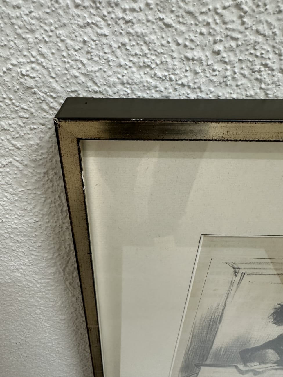 Antik Karikatur Aubert gerahmte politische Grafik