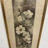 Vintage Blumenbild im goldfarbenen Rahmen hochformat