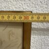 Vintage Blumenbild im goldfarbenen Rahmen hochformat