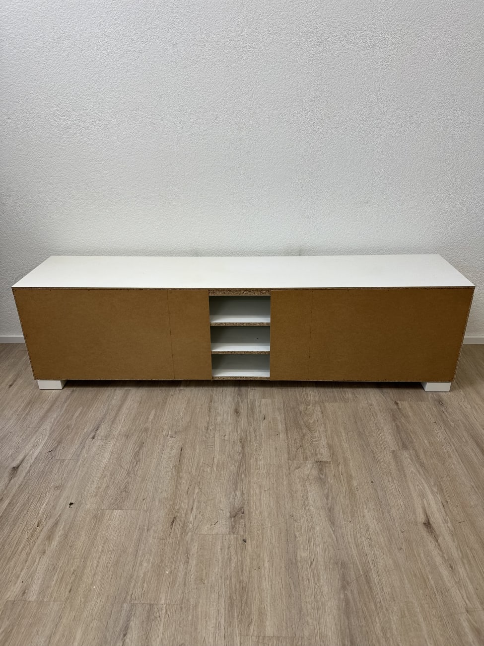 TV-Lowboard weiss mit Türen und Schublade modern