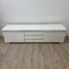 TV-Lowboard weiss mit Türen und Schublade modern