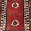 Vintage Orientteppich rot mit Blumenmuster 135 x 200 cm