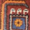 Vintage Orientteppich rot mit Blumenmuster 135 x 200 cm