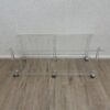 Transparenter Rollwagen mit Ablagefächern aus Acrylglas